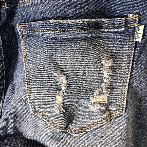 Luna Nora high rise skinny jeans distressed size 8 - Picture 6 of 16